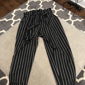 Fashion nova high waist pants with bow wrap tie